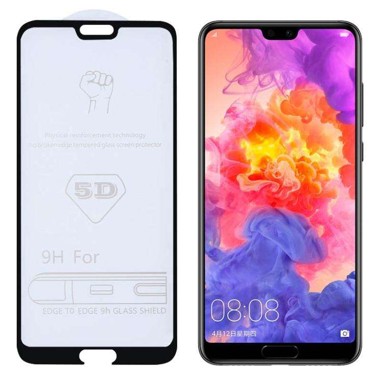 9H 5D Full Glue Full Screen Tempered Glass Film for Huawei P20 Pro