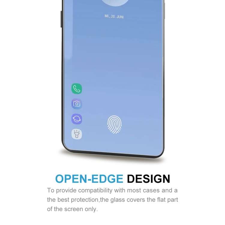 0.26mm 9H 2.5D Explosion-proof Tempered Glass Film for Galaxy S10+,Screen Fingerprint Unlocking i...