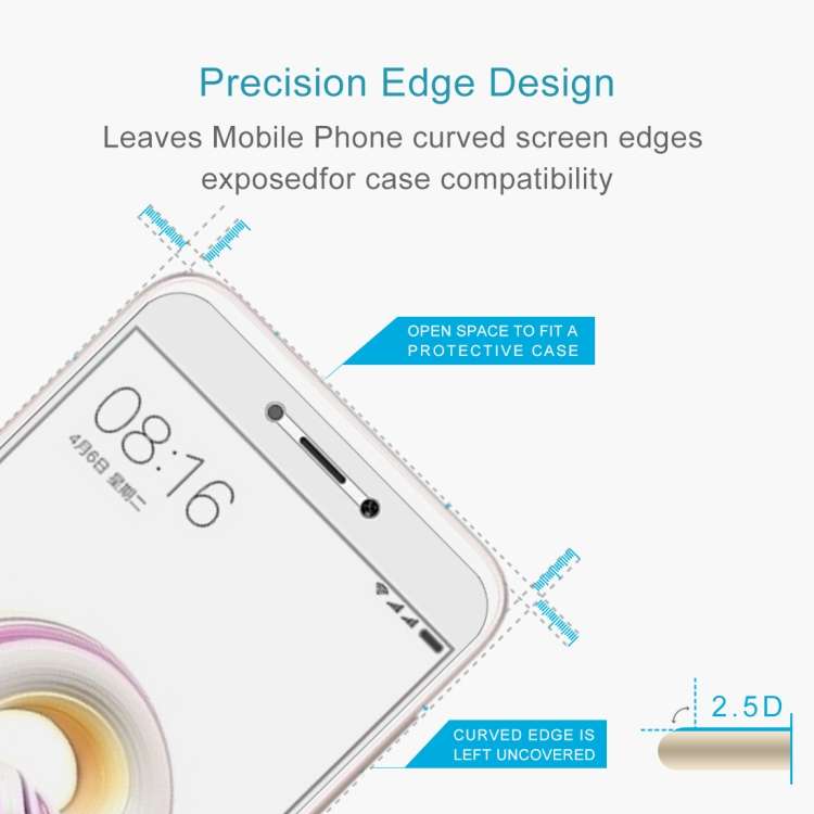 For Xiaomi Redmi 5A 0.26mm 9H Surface Hardness 2.5D Curved Edge Tempered Glass Screen Protector, ...