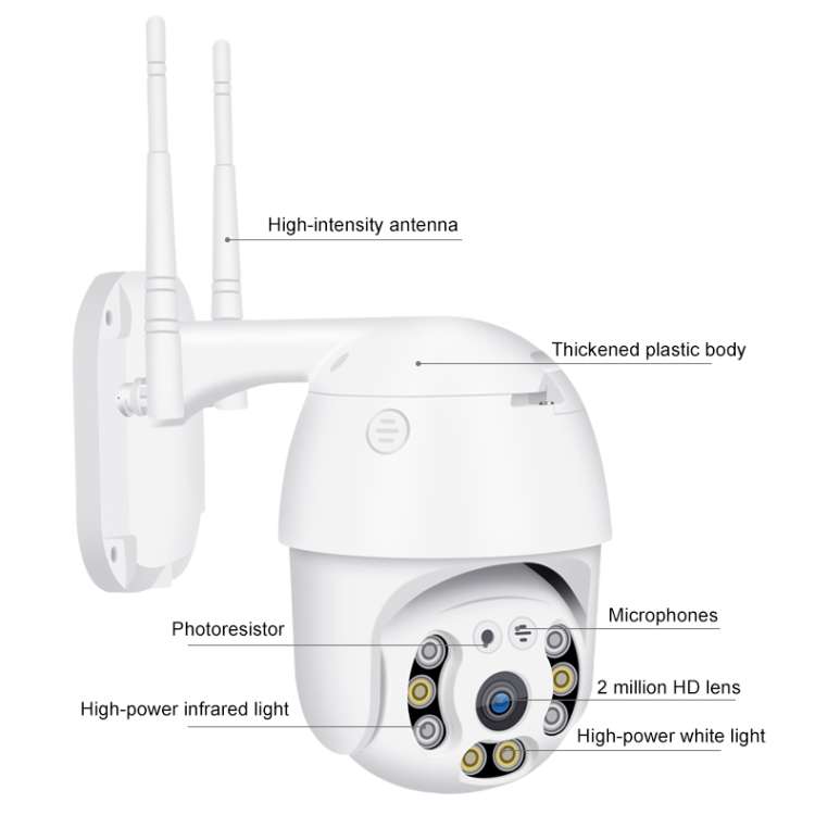 QX21 1080P HD WiFi IP Camera, Support Night Vision &amp; Motion Detection &amp; Two Way Audio &am...