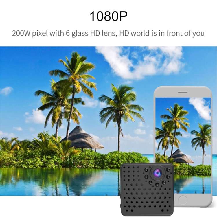W18 1080P HD WiFi Smart Mini Security Camera, Support 155 Degrees Wide Angle &amp; Motion Detecti...