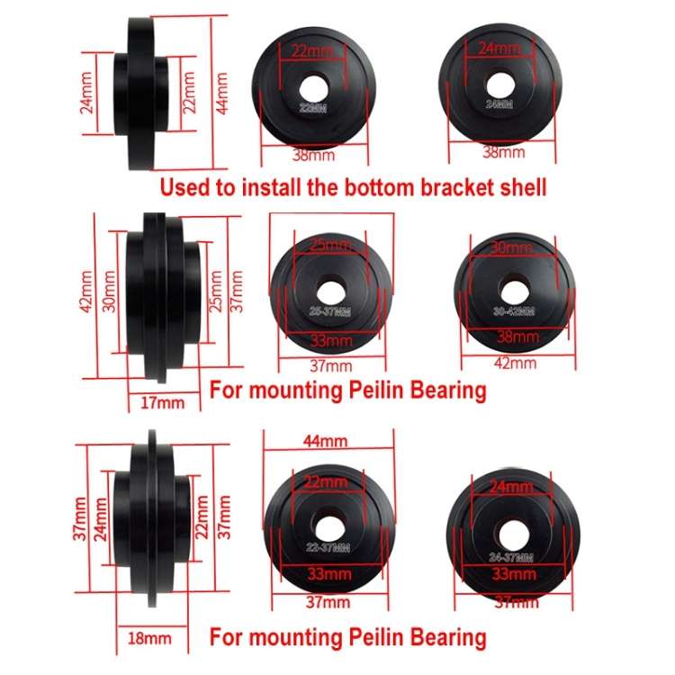 BIKERSAY BT040S3 Bicycle Press-in Type Axis Bracket Static Installation Removal Tool Set, Simple ...