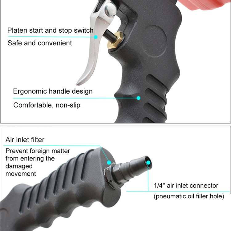 Portable Red Gravitational Sandblasting Machine Mini Rust-proof Sandblaster