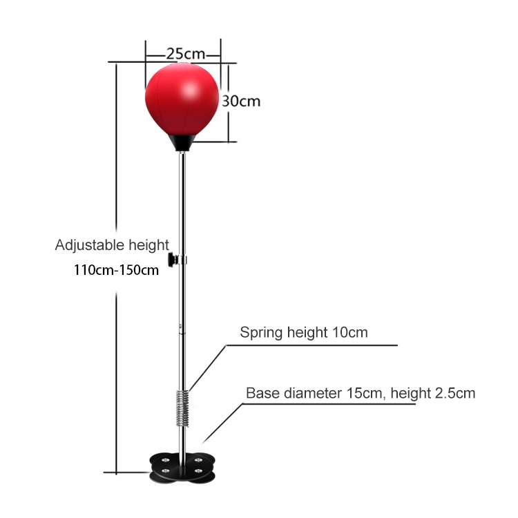 Adult Suction Cup Version Height Adjustable Vertical PU Leather Vent Ball Boxing Speed Ball Famil...
