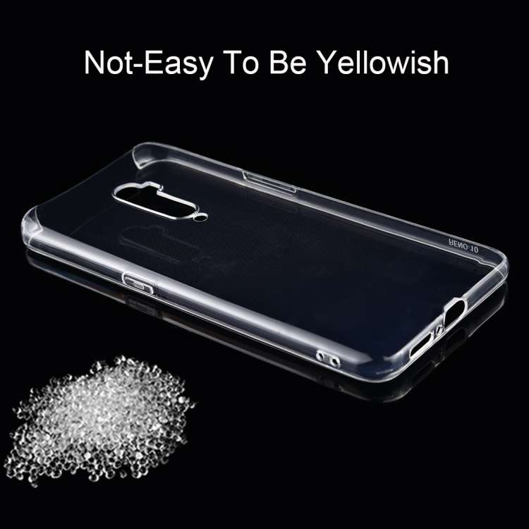 0.75mm Ultrathin Transparent TPU Soft Protective Case for OPPO Reno 10x Zoom
