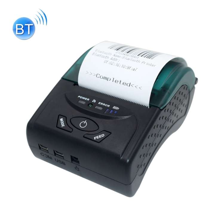 POS-5807 58mm Portable USB Port Thermal Bluetooth Ticket Printer, Max Supported Thermal Paper Siz...