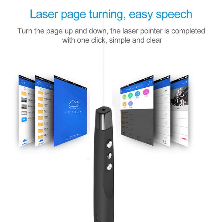 2.4GHz Wireless Laser PowerPoint Page Turning Pen Multimedia Wireless Presentation Projection Pen...