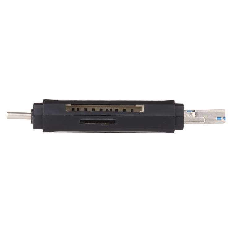 USB-C / Type-C + SD + TF + Micro USB to USB 3.0 Card Reader, USB3.0