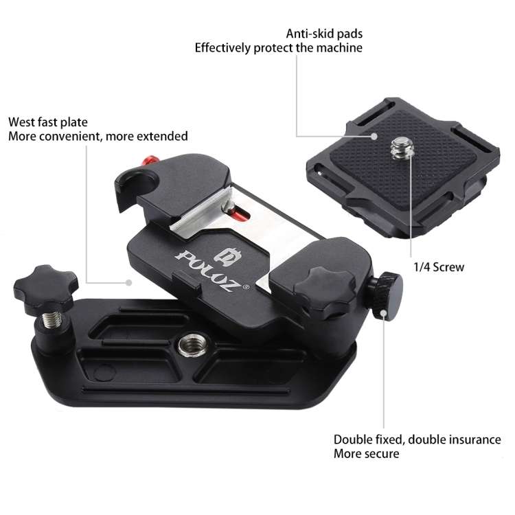 PULUZ 3 in 1 Multi-functional Bundle Waistband Strap + Double Shoulders Strap + Capture Camera Cl...