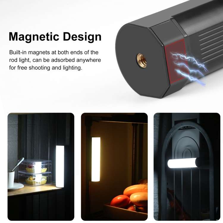 PULUZ 17cm Photo Handheld RGB Stick Light Magnetic LED Fill Light