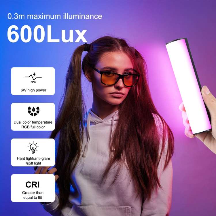 PULUZ 17cm Photo Handheld RGB Stick Light Magnetic LED Fill Light