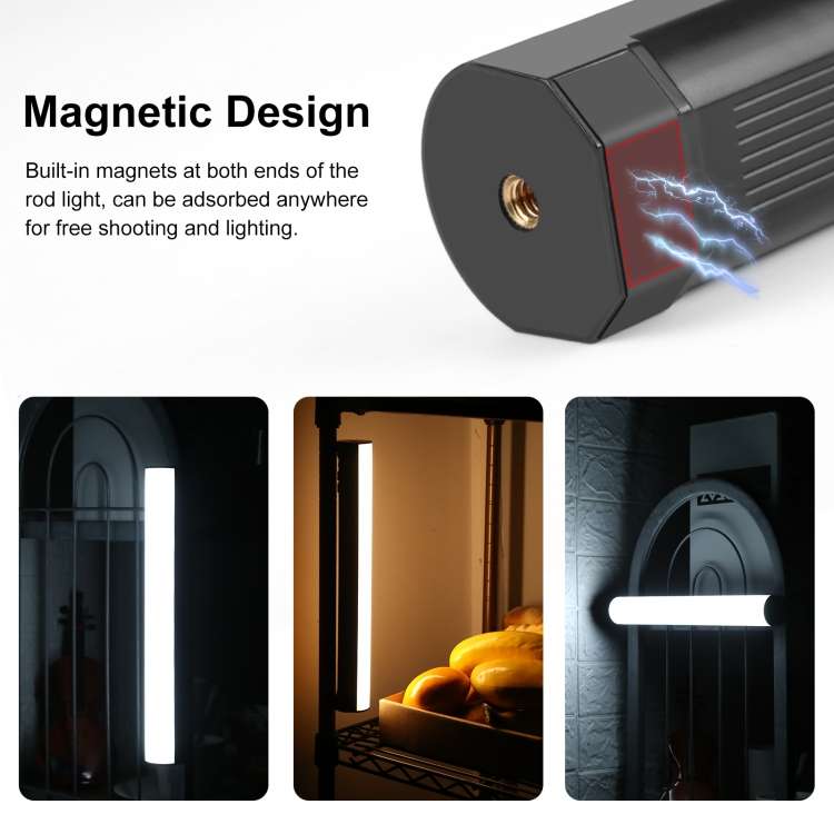 PULUZ 30cm Photo Handheld RGB Stick Light Magnetic LED Fill Light