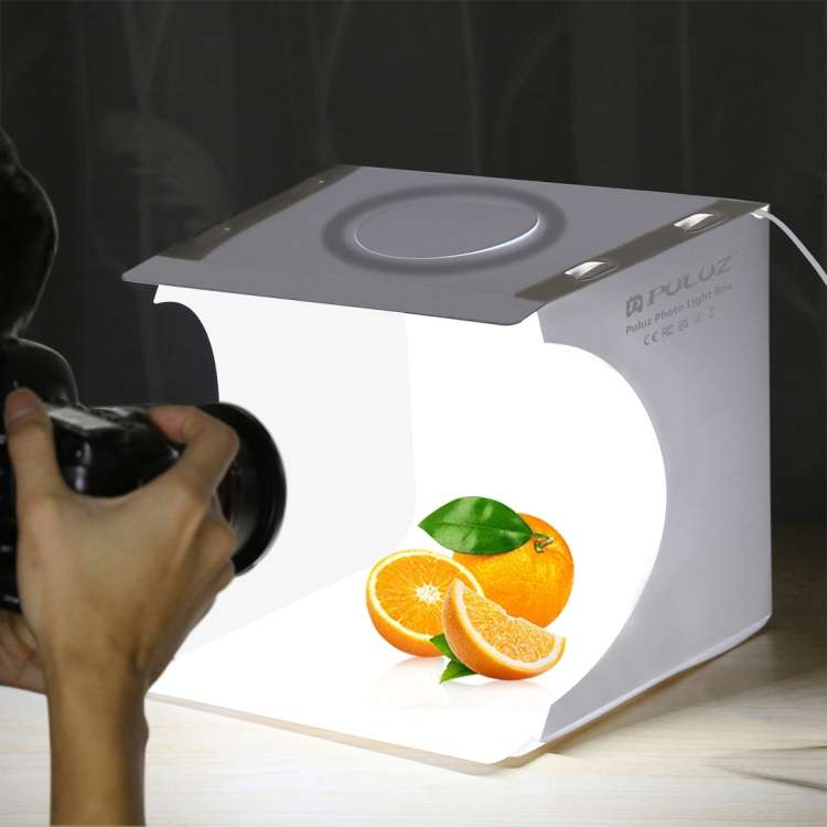 PULUZ 23cm Ring LED Panel Folding Portable Light Photo Lighting Studio Shooting Tent Box Kit with...