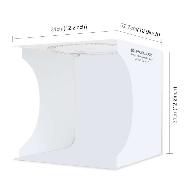 PULUZ 30cm Folding Portable Ring Light Board Photo Lighting Studio Shooting Tent Box Kit with 6 C...