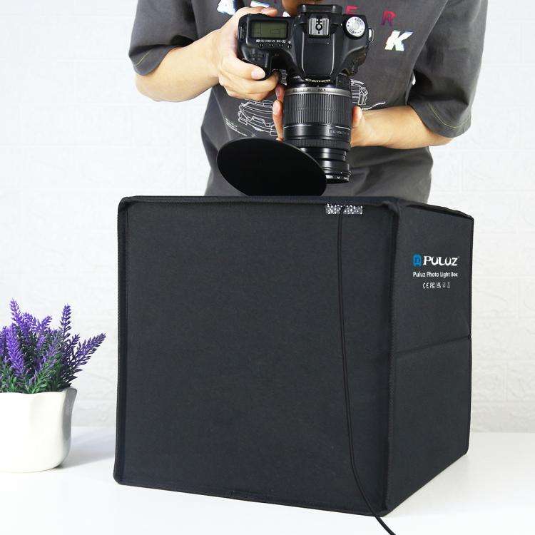 PULUZ 30cm Folding Ring Light Photo Lighting Studio Shooting Tent Box Kit with 6 Colors Black / W...