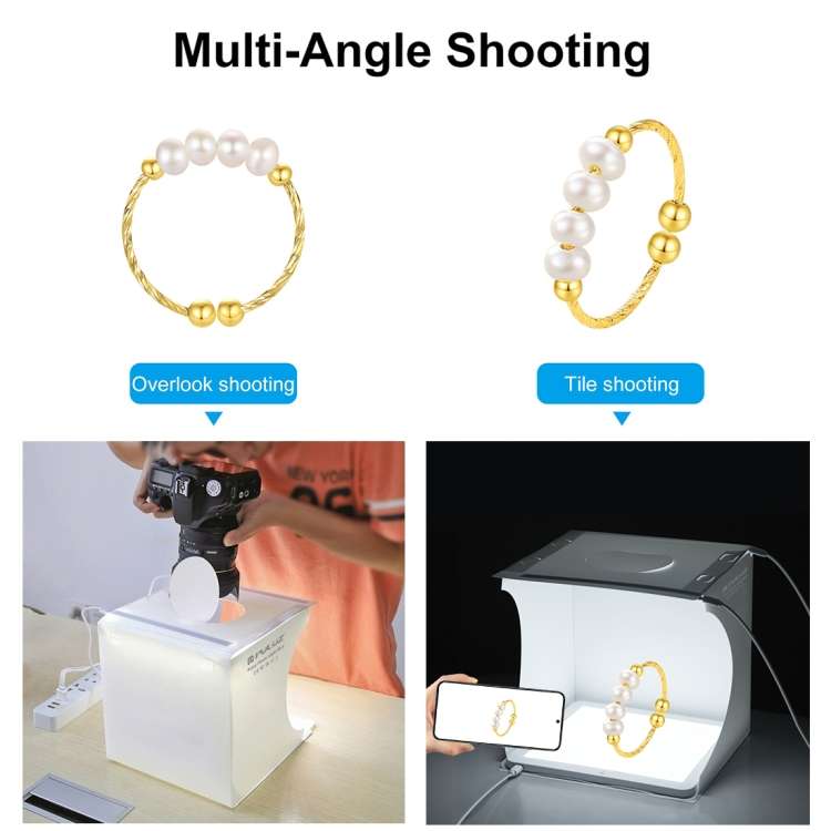 PULUZ Mini LED Photography Shadowless Light Lamp Panel Pad + Studio Shooting Tent Box, Acrylic Ma...
