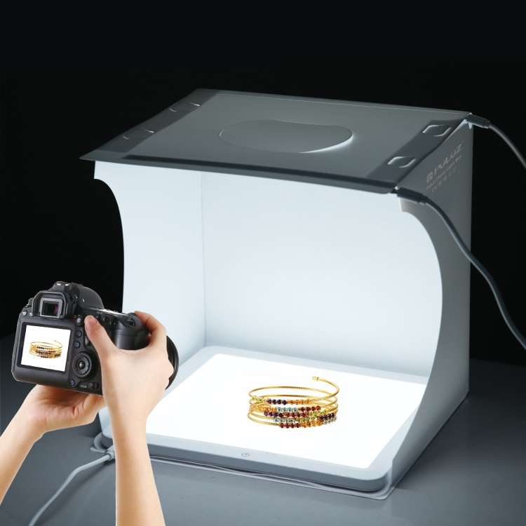 PULUZ Mini LED Photography Shadowless Light Lamp Panel Pad + Studio Shooting Tent Box, Acrylic Ma...