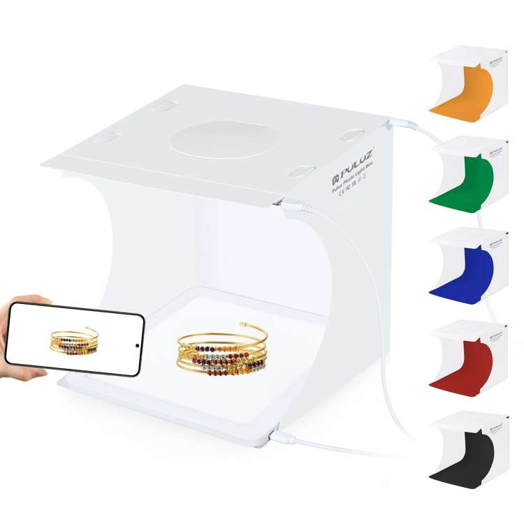 PULUZ Mini LED Photography Shadowless Light Lamp Panel Pad + Studio Shooting Tent Box, Acrylic Ma...