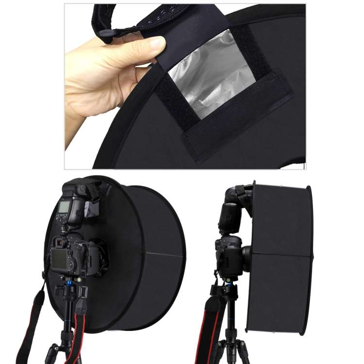 PULUZ 45cm Round Style Macro and Portrait Softbox SpeedLite Flash Light Foldable Diffuser