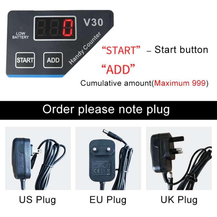 V30 Mini Portable Multi Paper Currency Counting Money Counter, US Plug
