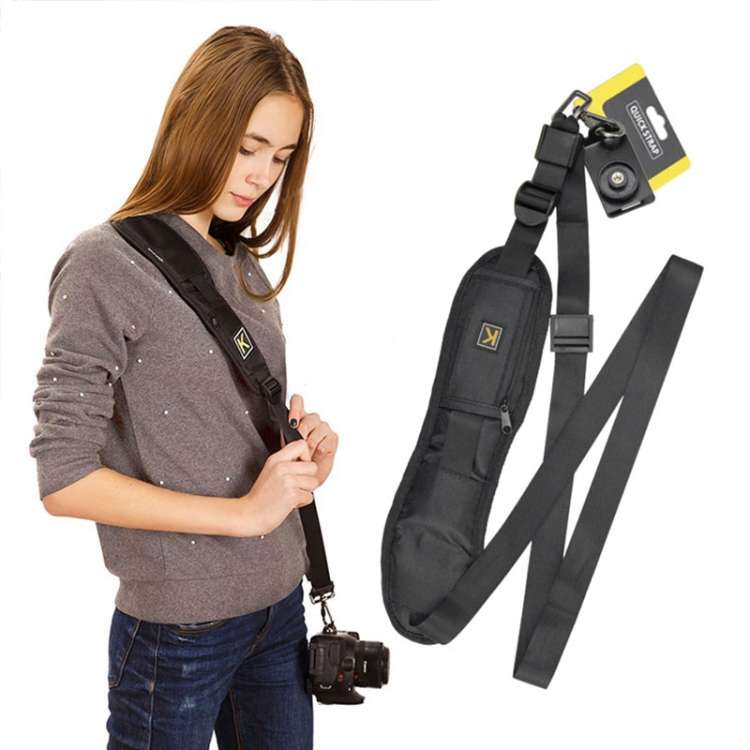 Safe &amp; Fast Quick Rapid Camera Single Sling Strap(Black)