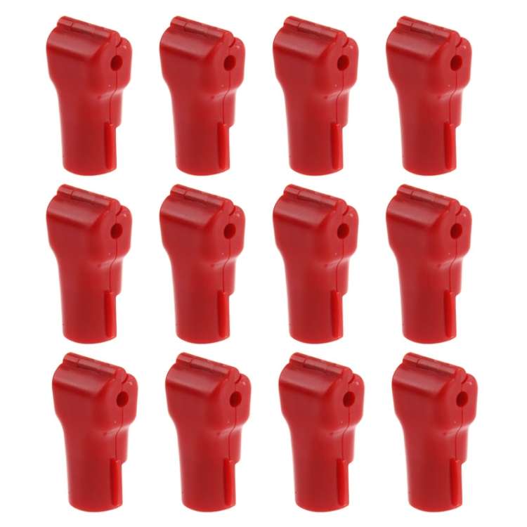 12 PCS Red ABS Display Hook / Security Lock Hook, 5.0mm Lock Hook Red, 6.0mm Lock Hook Red