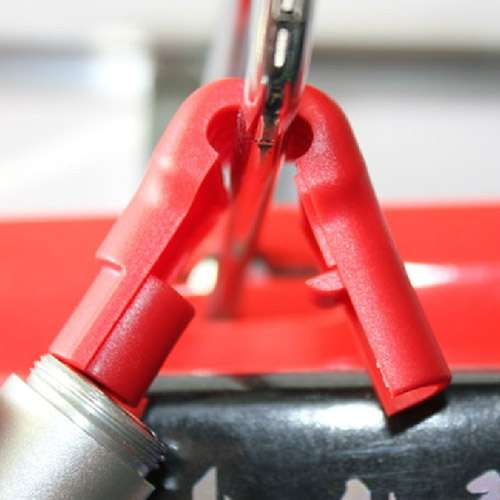 12 PCS Red ABS Display Hook / Security Lock Hook, 5.0mm Lock Hook Red, 6.0mm Lock Hook Red