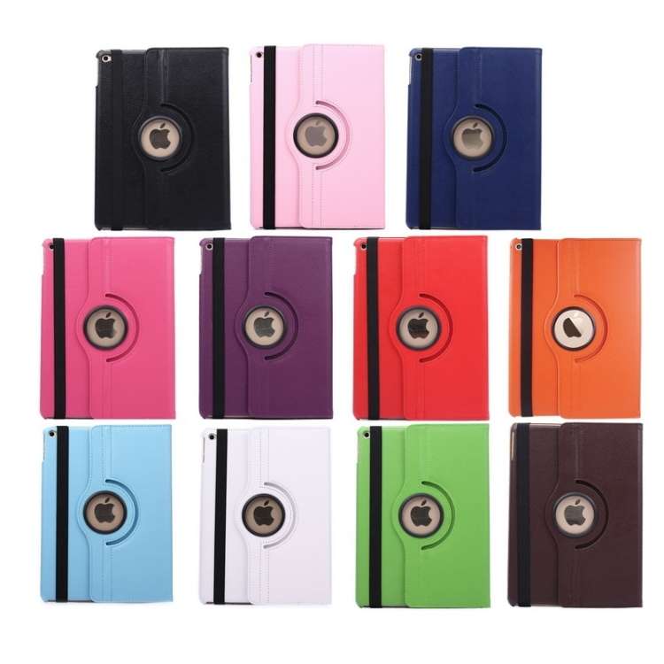 360 Degree Rotation Litchi Texture Flip Leather Case with 2 Gears Holder for iPad Air 2, For iPad...