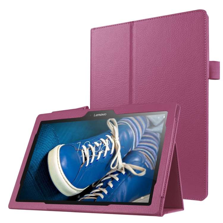 Litchi Texture Horizontal Flip Solid Color Leather Case with Holder for Lenovo TAB 2 A10-30 X30F ...