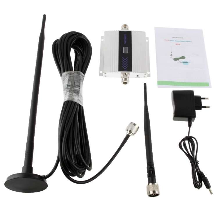 3G Signal Amplifier with Signal Strengthen Antenna, Cable Length: 10m(Silver)