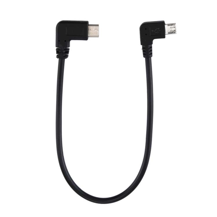 USB-C / Type-C Male Elbow to Micro USB Male Elbow Adapter Cable, Total Length: about 25cm, For Sa...