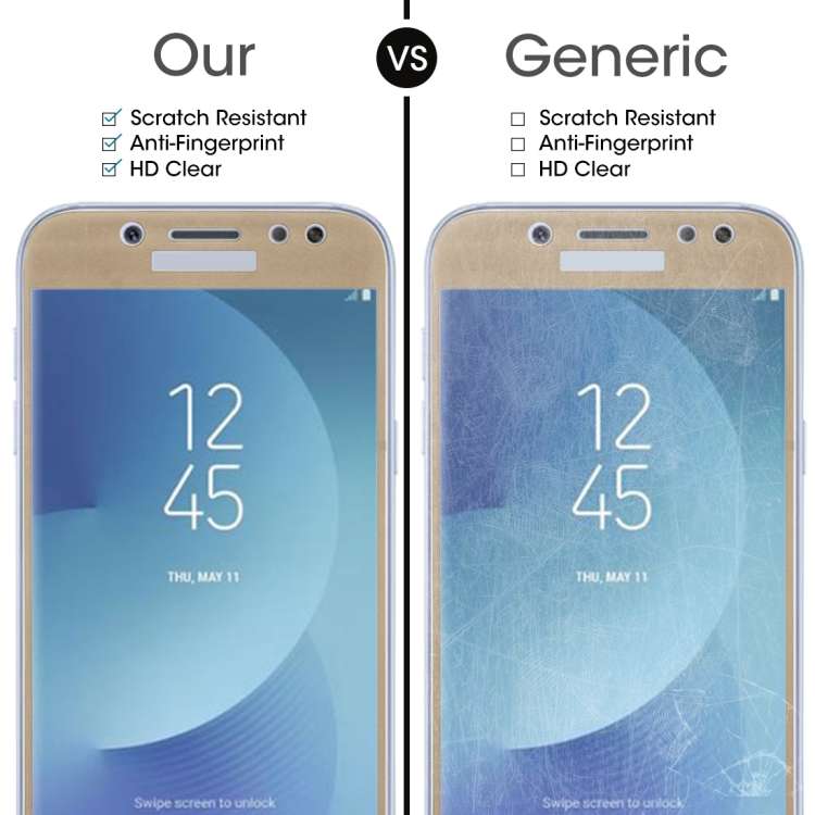For Galaxy J5 (2017) (EU Version) 0.26mm 9H Surface Hardness 2.5D Curved Silk-screen Full Screen ...