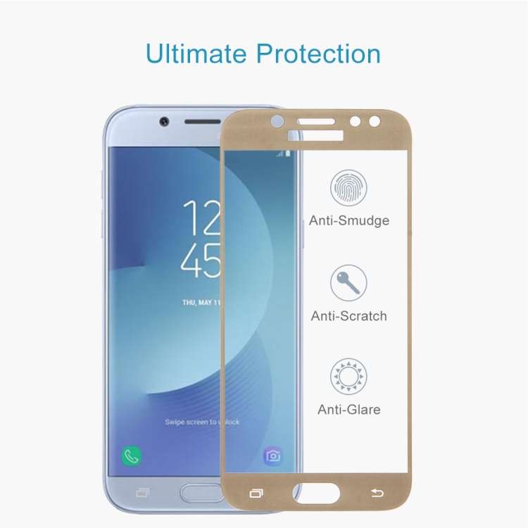 For Galaxy J5 (2017) (EU Version) 0.26mm 9H Surface Hardness 2.5D Curved Silk-screen Full Screen ...