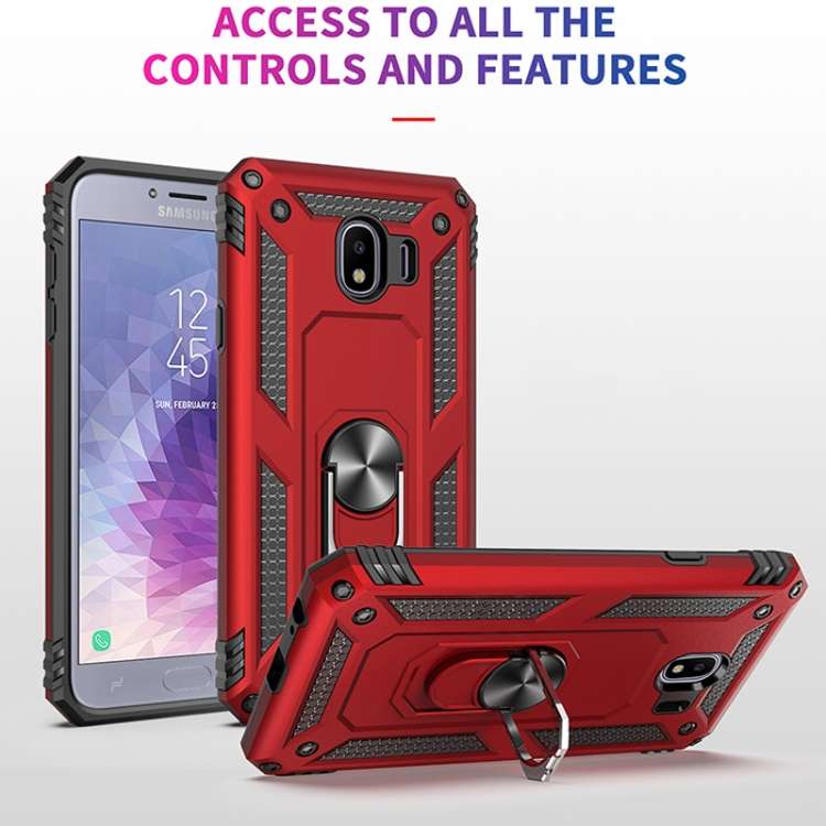 Sergeant Armor Shockproof TPU + PC Protective Case for Galaxy J4 2018, with 360 Degree Rotation H...