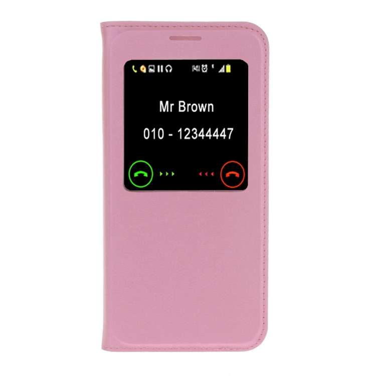 For Galaxy J5 (2017) (US Version) Litchi Texture Horizontal Flip Leather Case with Call Display ID