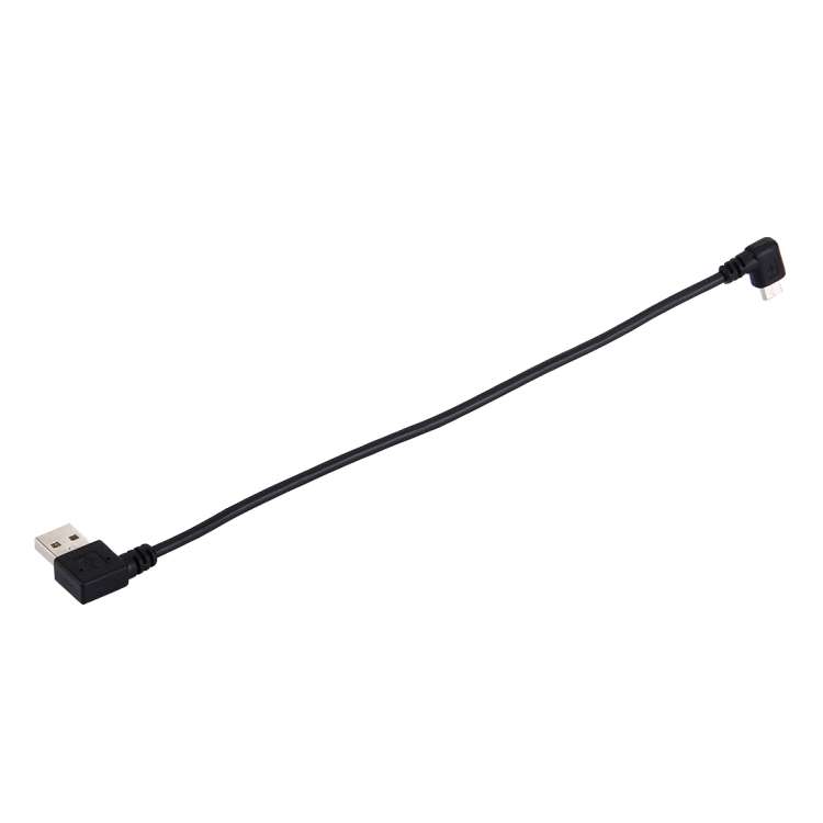 20cm USB 2.0 Right Turn Elbow to Micro USB Elbow Data Cable