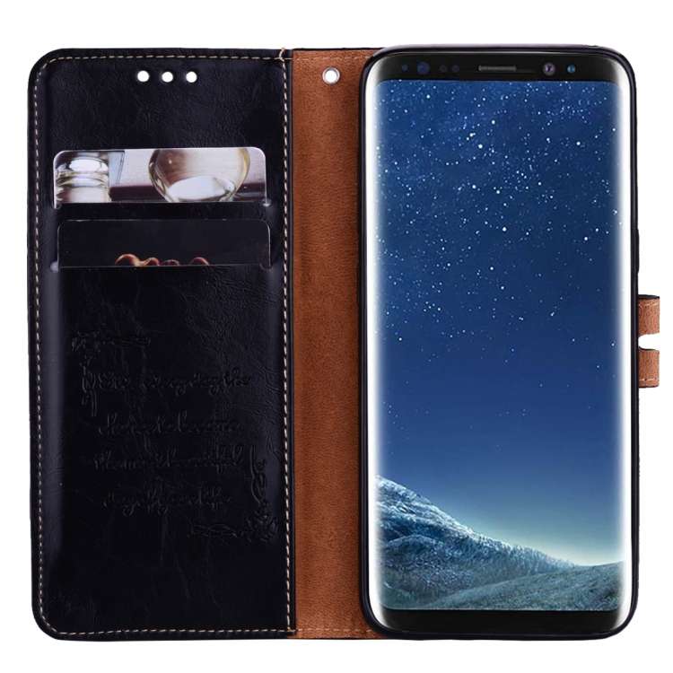 For Samsung Galaxy S8 + Business Style Oil Wax Texture Horizontal Flip Leather Case with Holder &...