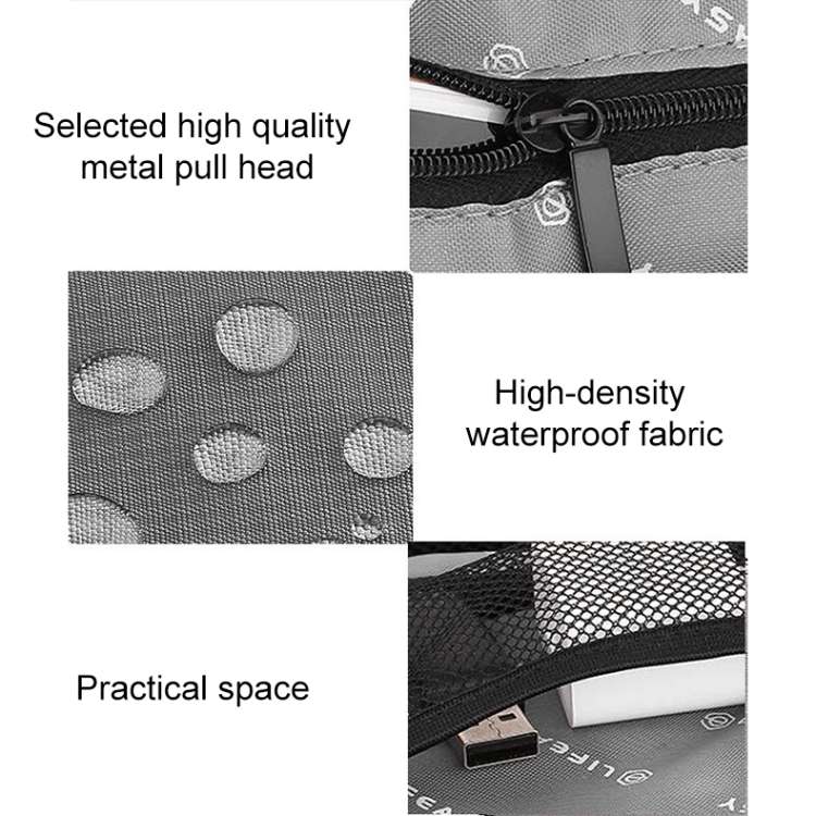 Multi-functional Headphone Charger Data Cable Storage Bag Portable Power Pack, Size:M, 25 x 18 x ...