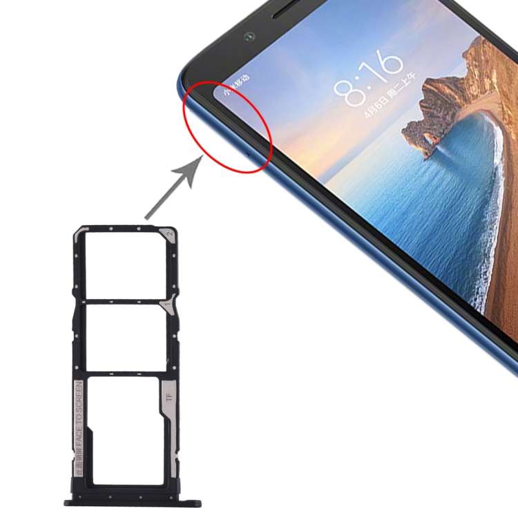 SIM Card Tray + SIM Card Tray + Micro SD Card Tray for Xiaomi Redmi 7A, For Xiaomi Redmi 7A, For ...