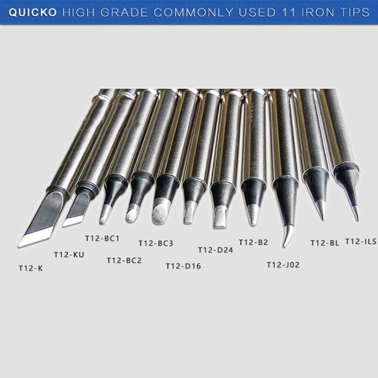 QUICKO T12-J02 Black Welding Lead-free Soldering Iron Tip