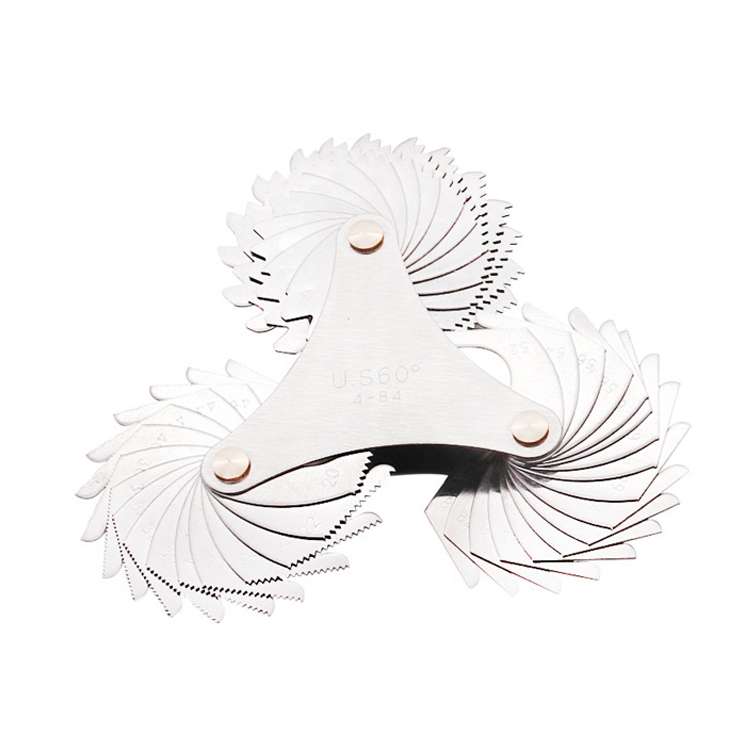 51 PCS US Screw Pitch Thread Blades 60 Degrees CR Stainless Steel Thread Gauge