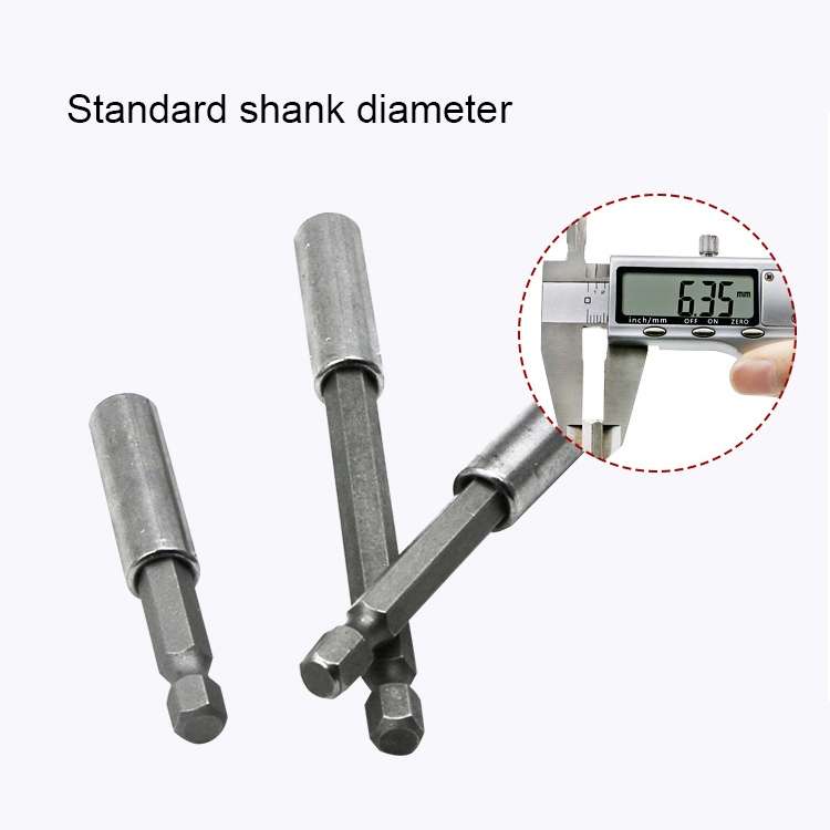 3 in 1 1/4 Electric Batch Head High Magnetism Connecting Rod Pistol Drill Extension Rod Sleeve Fa...