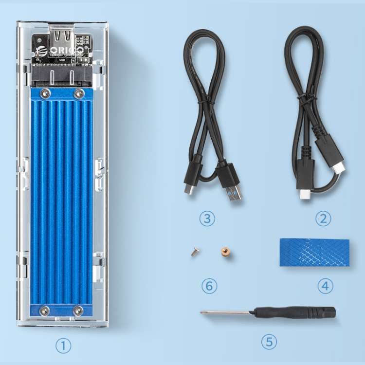 ORICO TCM2M-C3 M.2 SSD Dual Protocol Hard Disk Case