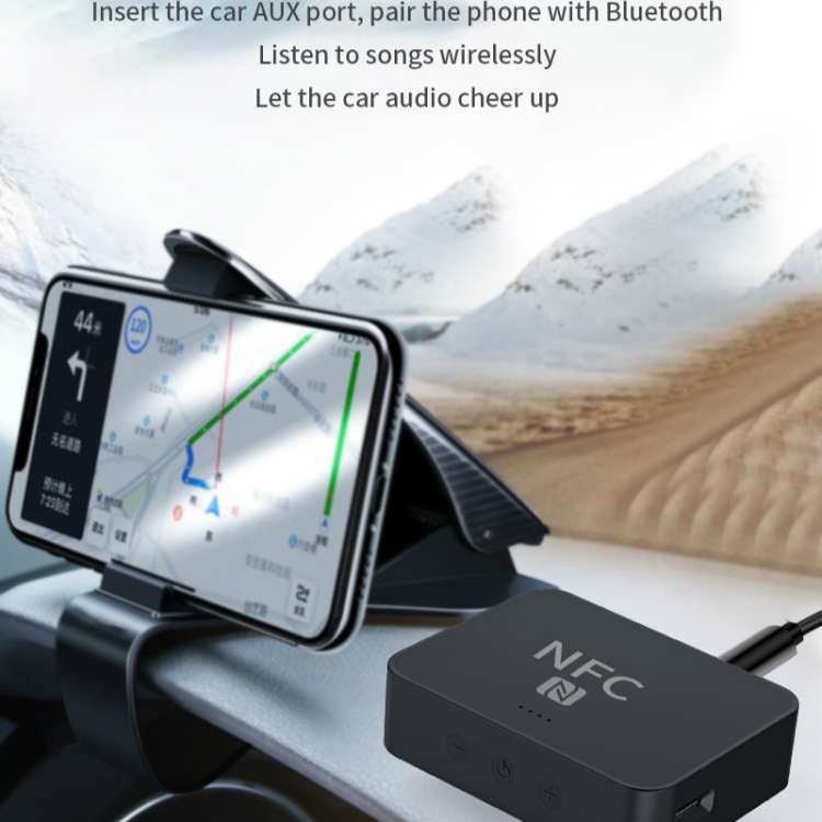 R6 NFC Bluetooth 5.0 Desktop Music Receiver Bluetooth Receiver, Support TF Card
