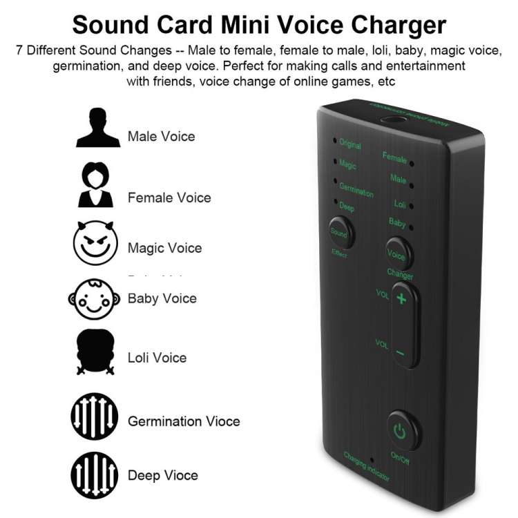 M1 Portable Mini Voice Changing Modulator with Adjustable Voice Functions &amp; Phone Computer &a...