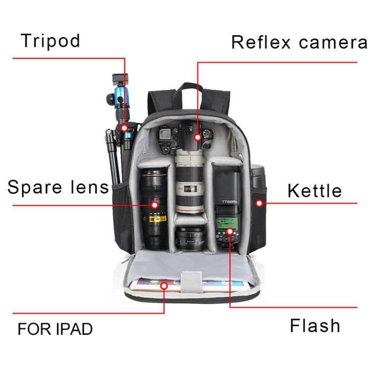 SLR Camera Shoulder Digital Camera Bag Outdoor Lightweight and Durable Nylon Photography Backpack...