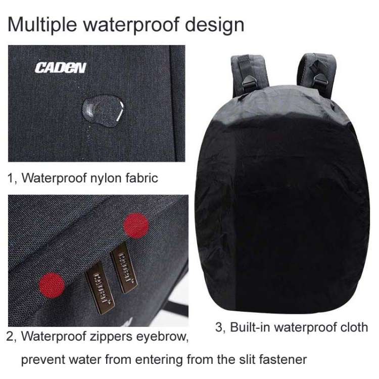 CADeN USB SLR Camera Bag Professional  Waterproof Portable Unisex Camera Bag