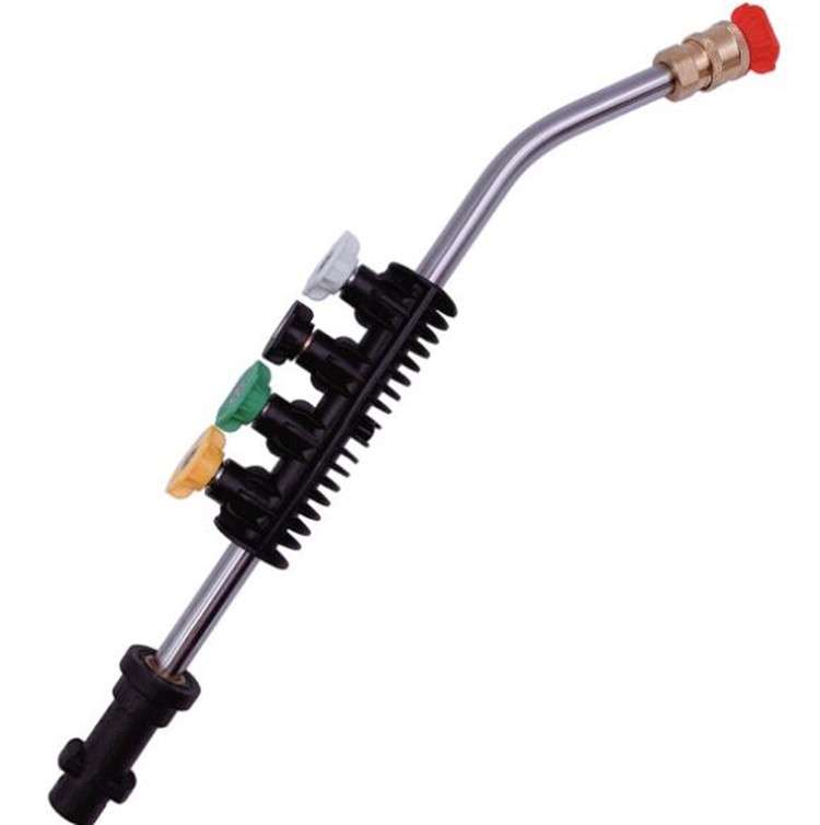 High Pressure Car Wash Water Gun 1/4 Quick Plug Interface Fan Shaped Five Color Nozzle  Stainless...