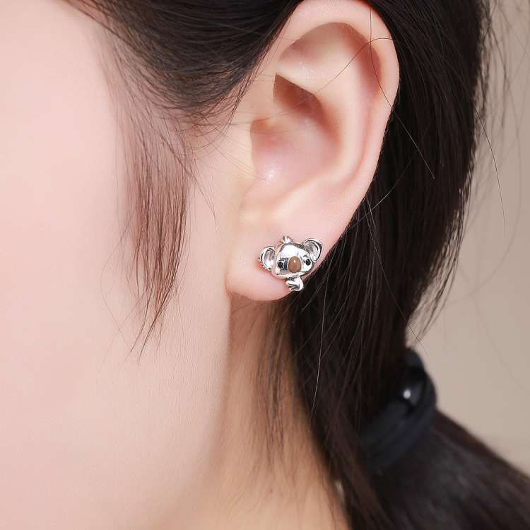 Koala Sterling Silver Ladies Gemstone Earrings