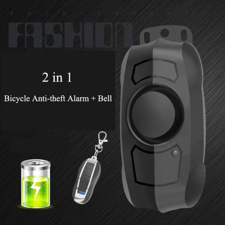 Bicycle Lock Anti-theft Anti-lost USB Charging Wireless Remote Control Vibration Alarm Detector S...
